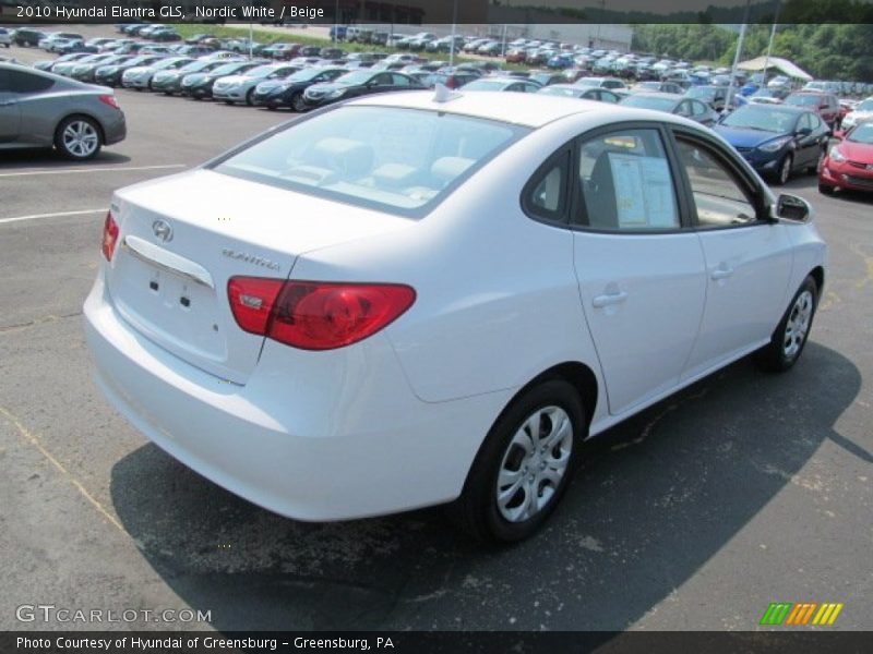 Nordic White / Beige 2010 Hyundai Elantra GLS