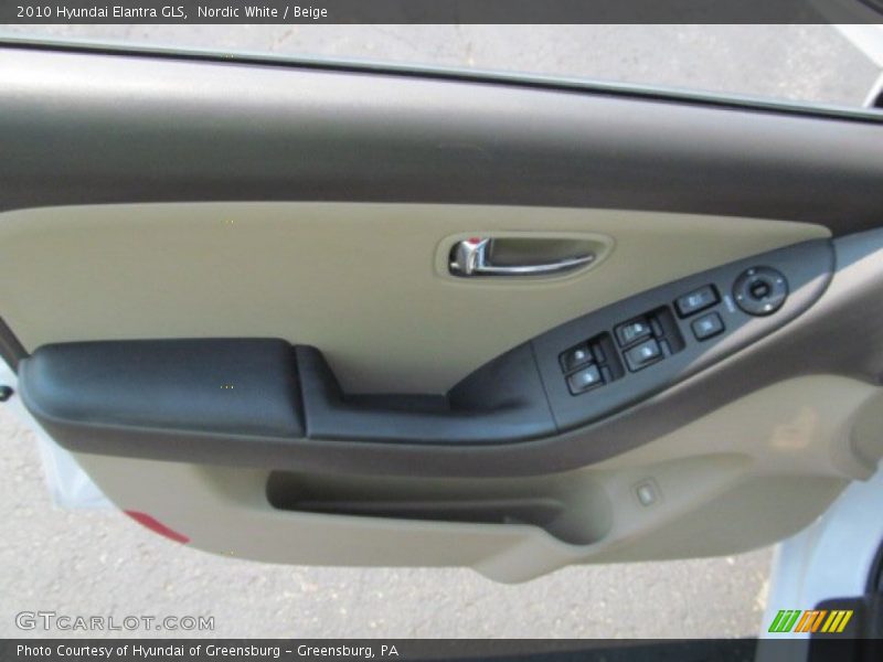 Nordic White / Beige 2010 Hyundai Elantra GLS