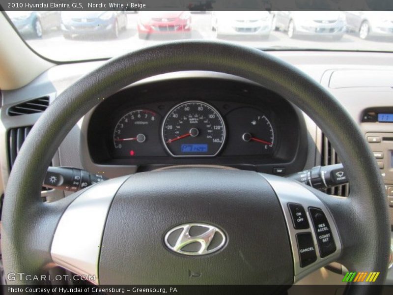 Nordic White / Beige 2010 Hyundai Elantra GLS