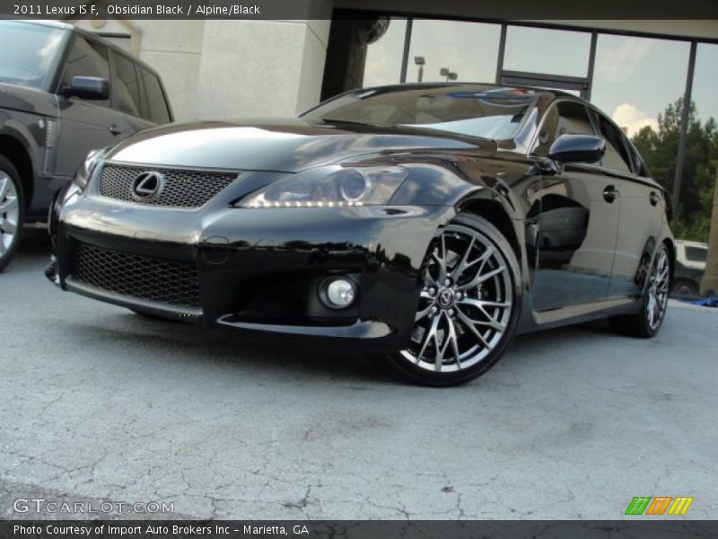 Obsidian Black / Alpine/Black 2011 Lexus IS F