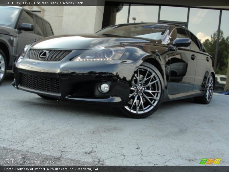 Obsidian Black / Alpine/Black 2011 Lexus IS F