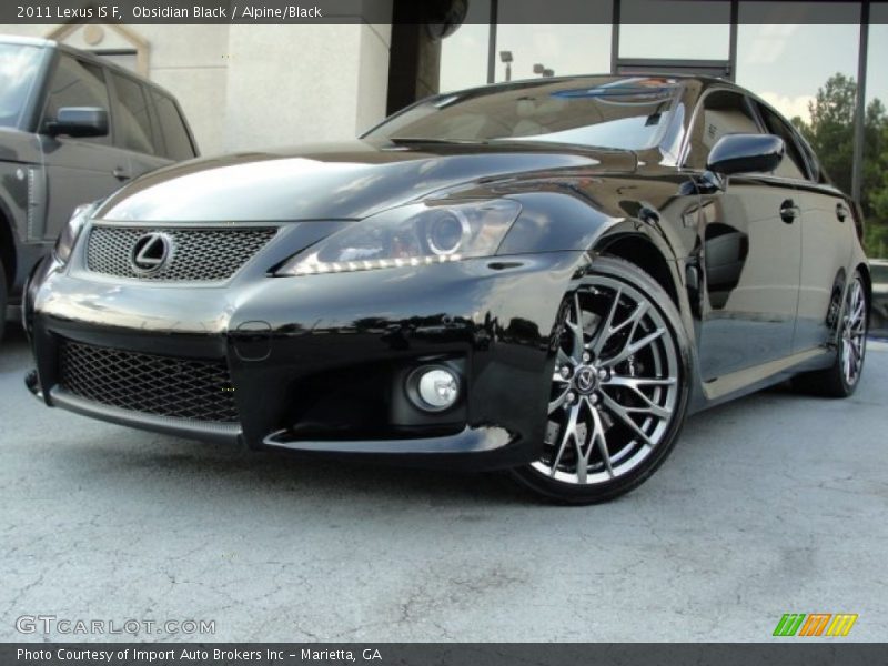 Obsidian Black / Alpine/Black 2011 Lexus IS F