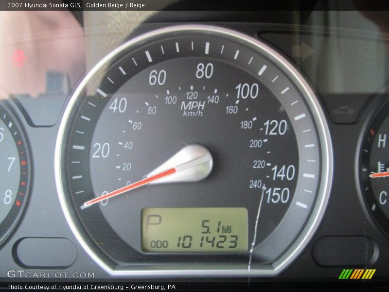 Golden Beige / Beige 2007 Hyundai Sonata GLS