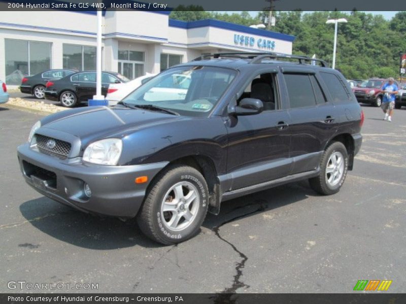 Moonlit Blue / Gray 2004 Hyundai Santa Fe GLS 4WD
