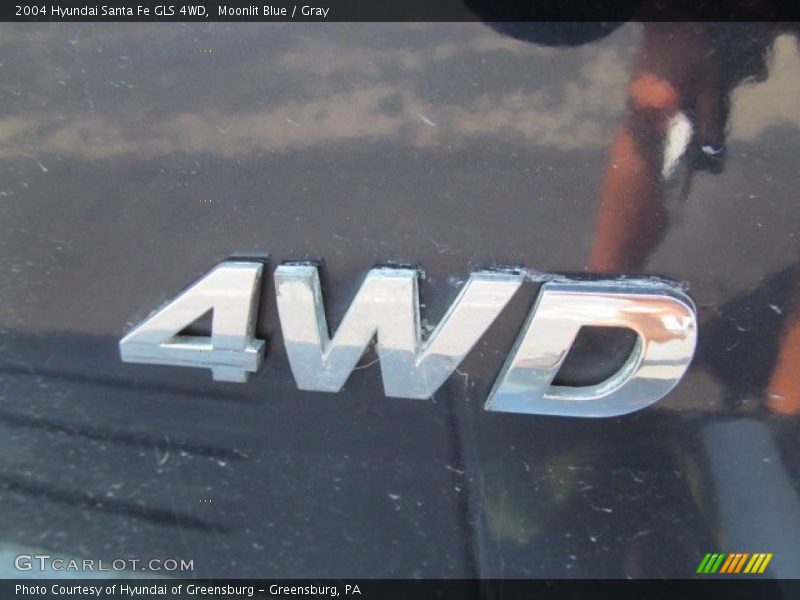 Moonlit Blue / Gray 2004 Hyundai Santa Fe GLS 4WD