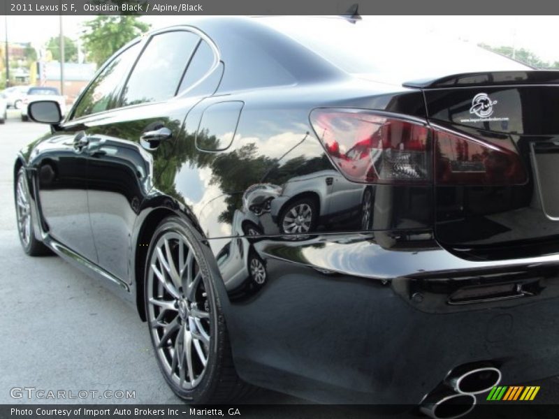 Obsidian Black / Alpine/Black 2011 Lexus IS F