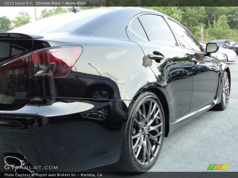 Obsidian Black / Alpine/Black 2011 Lexus IS F