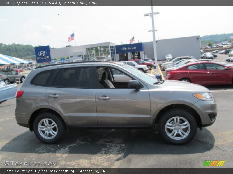 Mineral Gray / Gray 2012 Hyundai Santa Fe GLS AWD