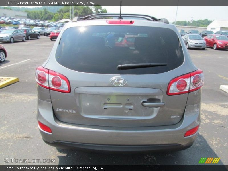 Mineral Gray / Gray 2012 Hyundai Santa Fe GLS AWD