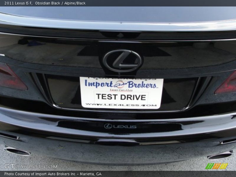 Obsidian Black / Alpine/Black 2011 Lexus IS F