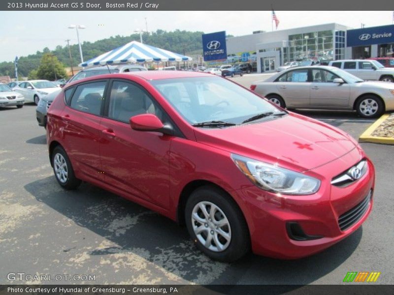 Boston Red / Gray 2013 Hyundai Accent GS 5 Door
