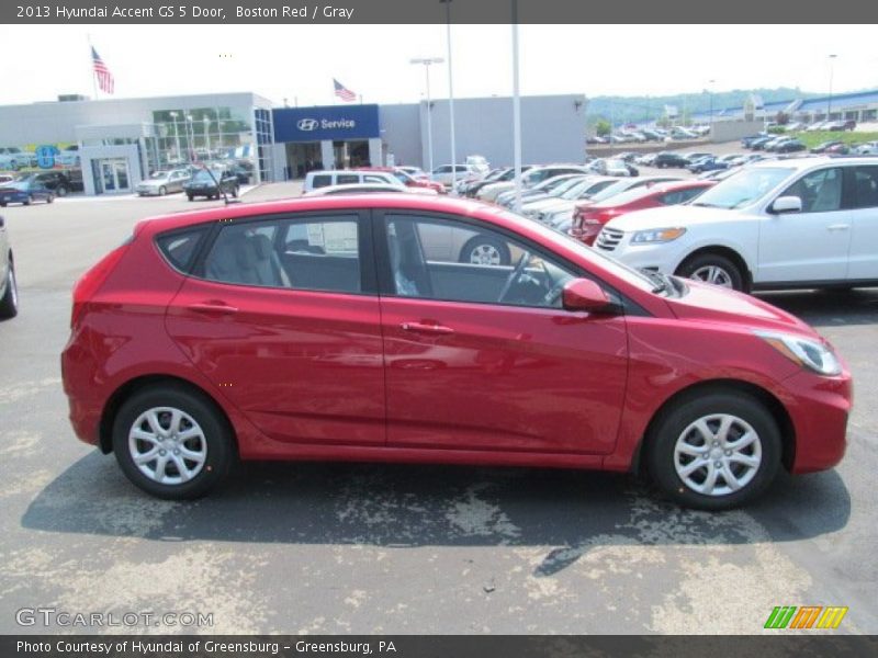 Boston Red / Gray 2013 Hyundai Accent GS 5 Door