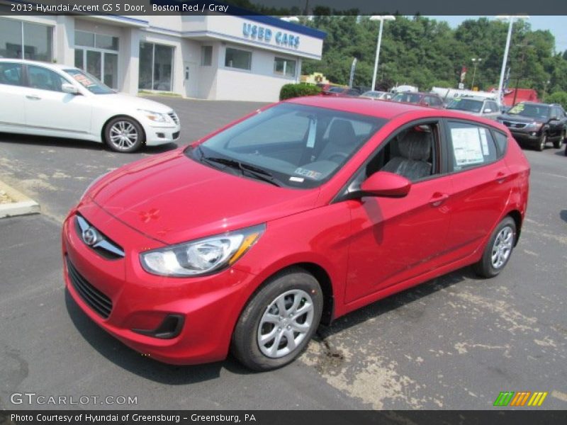 Boston Red / Gray 2013 Hyundai Accent GS 5 Door
