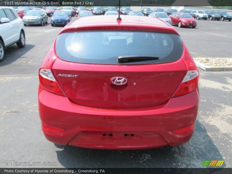 Boston Red / Gray 2013 Hyundai Accent GS 5 Door