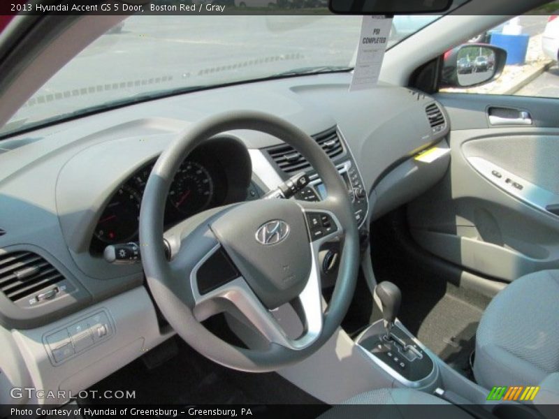 Boston Red / Gray 2013 Hyundai Accent GS 5 Door