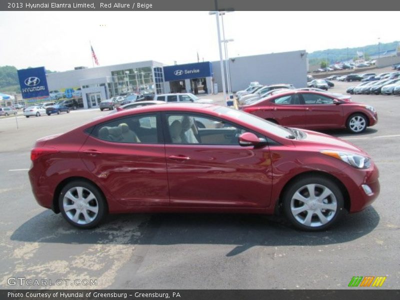 Red Allure / Beige 2013 Hyundai Elantra Limited