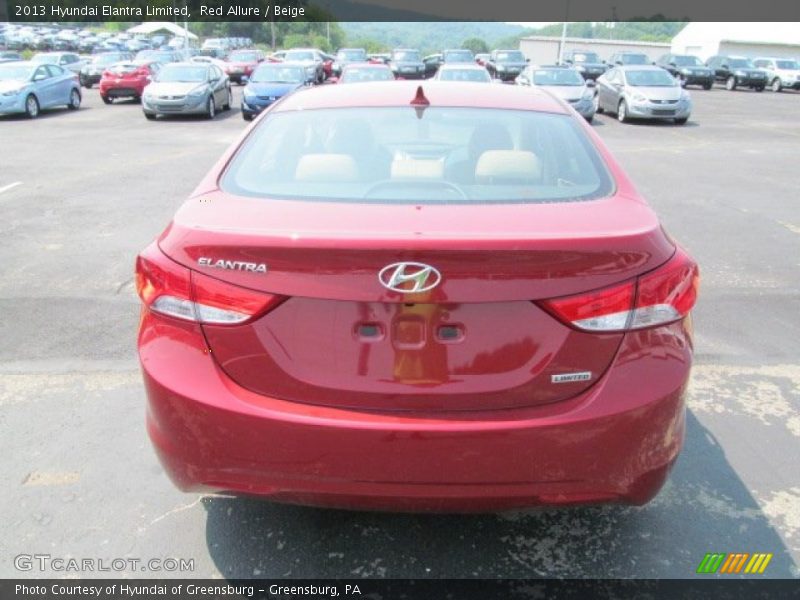 Red Allure / Beige 2013 Hyundai Elantra Limited