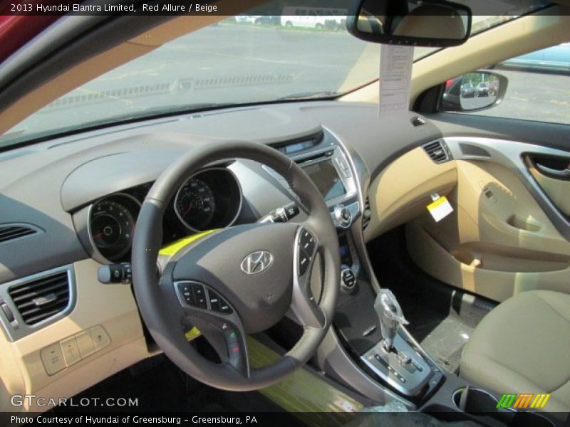 Red Allure / Beige 2013 Hyundai Elantra Limited