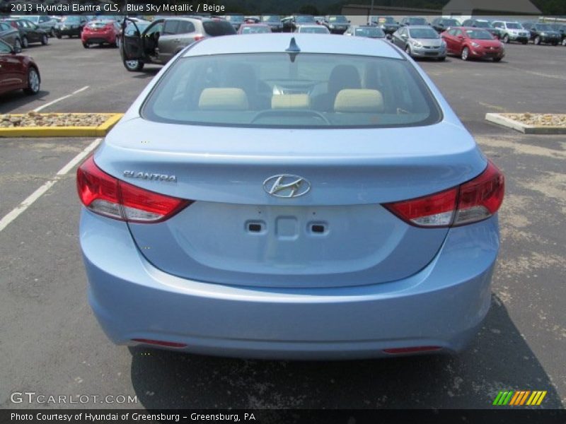 Blue Sky Metallic / Beige 2013 Hyundai Elantra GLS