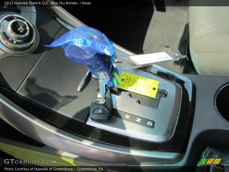 Blue Sky Metallic / Beige 2013 Hyundai Elantra GLS