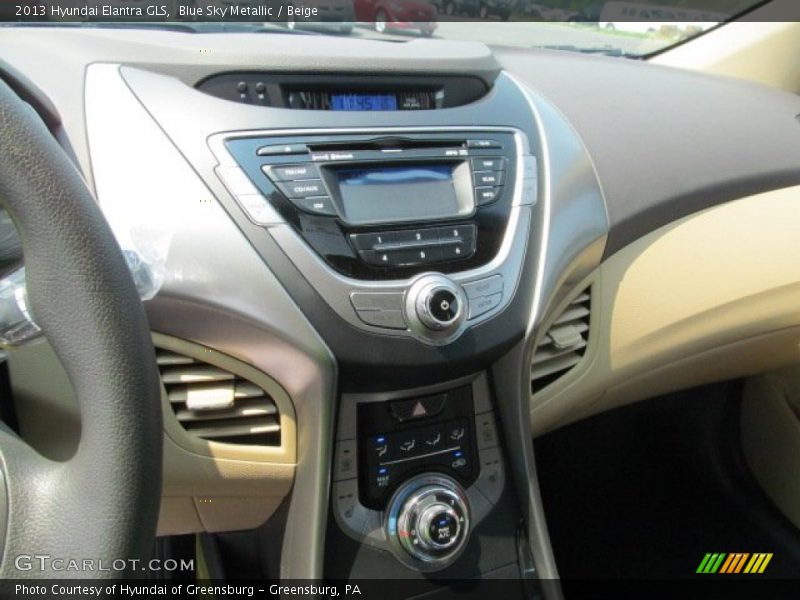 Blue Sky Metallic / Beige 2013 Hyundai Elantra GLS