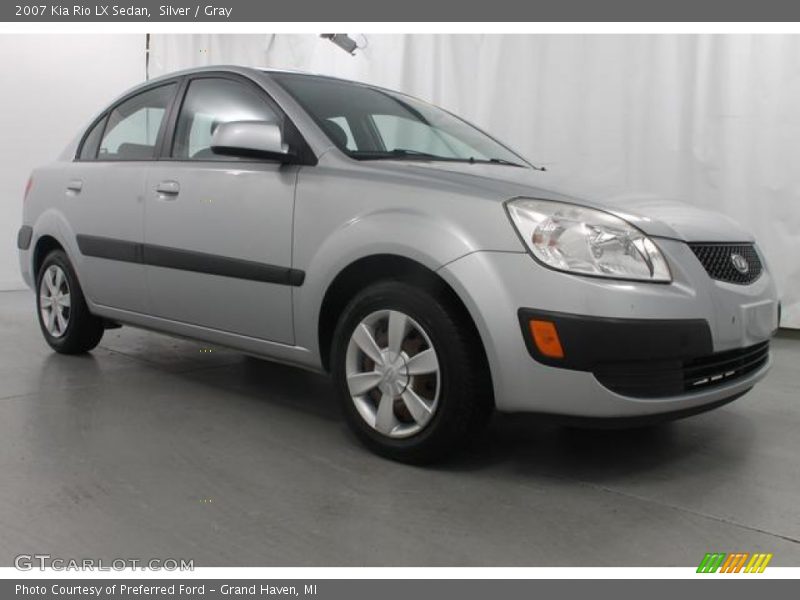 Silver / Gray 2007 Kia Rio LX Sedan
