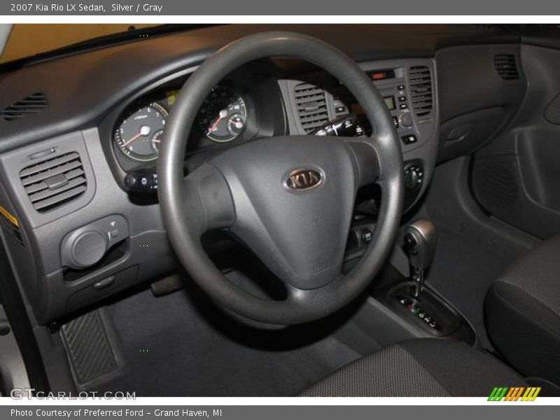 Silver / Gray 2007 Kia Rio LX Sedan