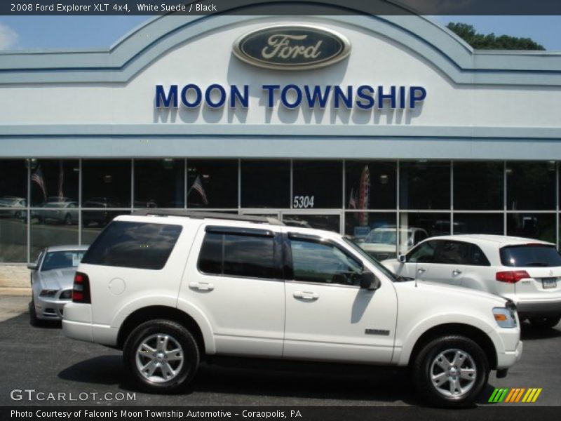 White Suede / Black 2008 Ford Explorer XLT 4x4
