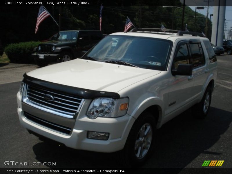 White Suede / Black 2008 Ford Explorer XLT 4x4