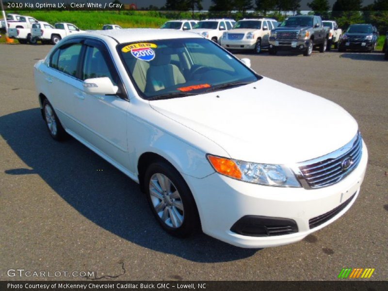 Clear White / Gray 2010 Kia Optima LX