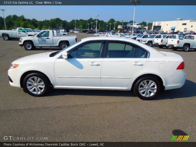 Clear White / Gray 2010 Kia Optima LX