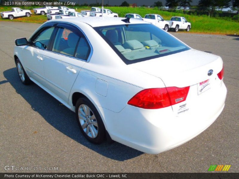 Clear White / Gray 2010 Kia Optima LX