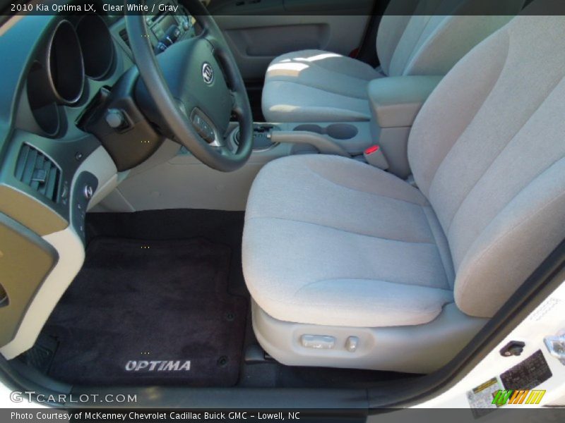 Clear White / Gray 2010 Kia Optima LX