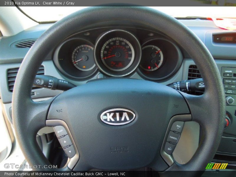 Clear White / Gray 2010 Kia Optima LX
