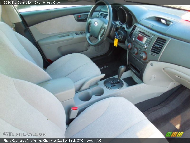 Clear White / Gray 2010 Kia Optima LX