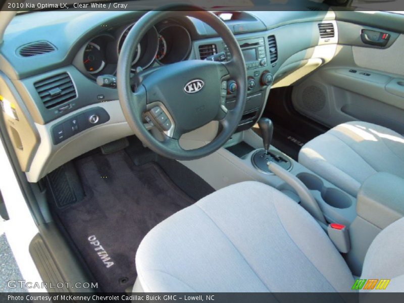 Clear White / Gray 2010 Kia Optima LX