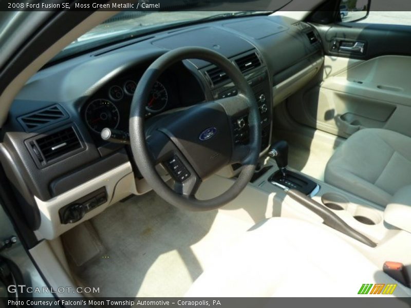 Moss Green Metallic / Camel 2008 Ford Fusion SE
