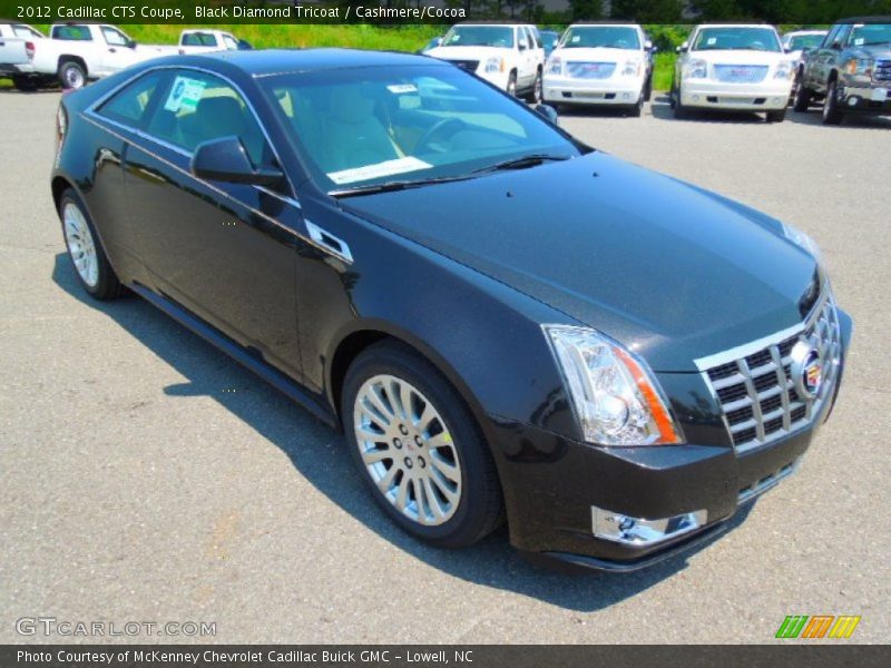 Black Diamond Tricoat / Cashmere/Cocoa 2012 Cadillac CTS Coupe