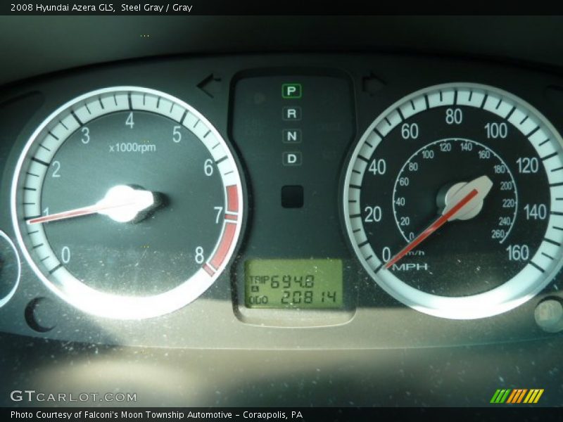 Steel Gray / Gray 2008 Hyundai Azera GLS