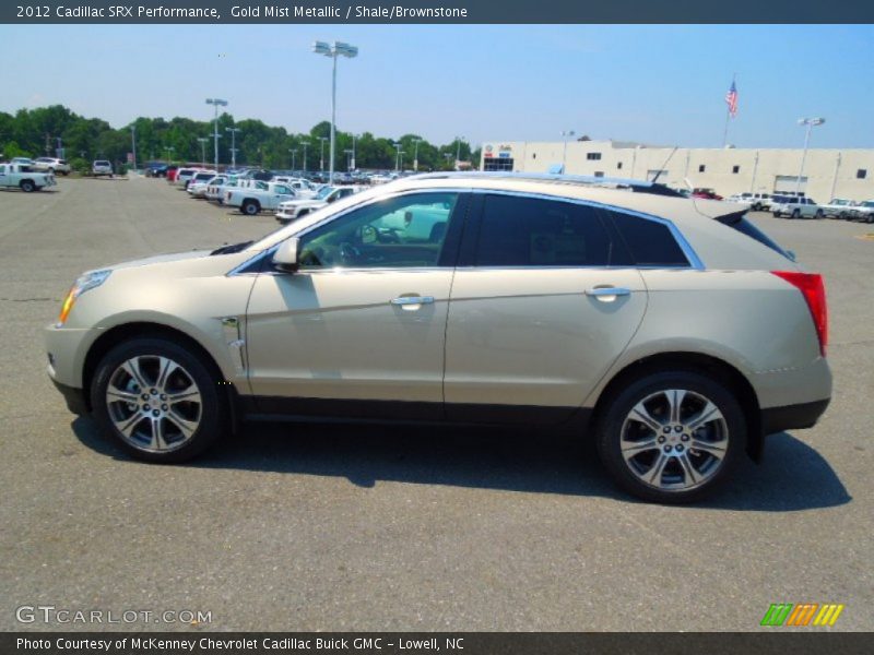 Gold Mist Metallic / Shale/Brownstone 2012 Cadillac SRX Performance