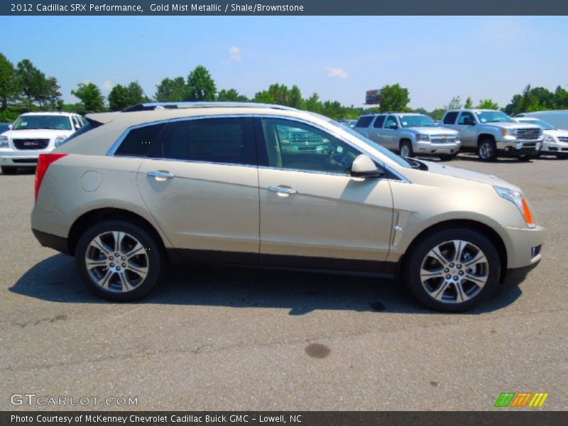Gold Mist Metallic / Shale/Brownstone 2012 Cadillac SRX Performance