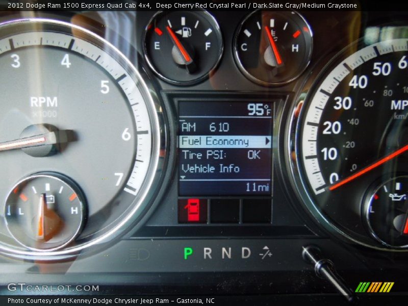 Deep Cherry Red Crystal Pearl / Dark Slate Gray/Medium Graystone 2012 Dodge Ram 1500 Express Quad Cab 4x4
