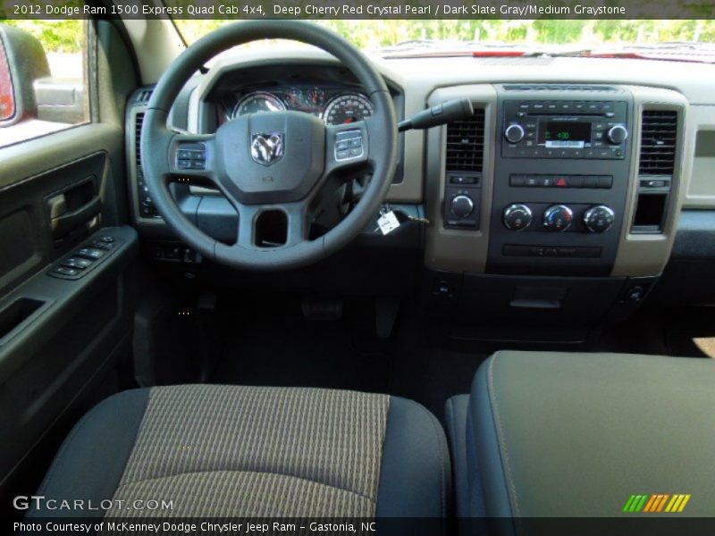 Deep Cherry Red Crystal Pearl / Dark Slate Gray/Medium Graystone 2012 Dodge Ram 1500 Express Quad Cab 4x4
