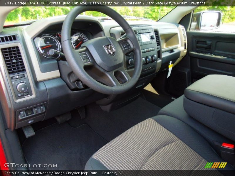 Deep Cherry Red Crystal Pearl / Dark Slate Gray/Medium Graystone 2012 Dodge Ram 1500 Express Quad Cab 4x4