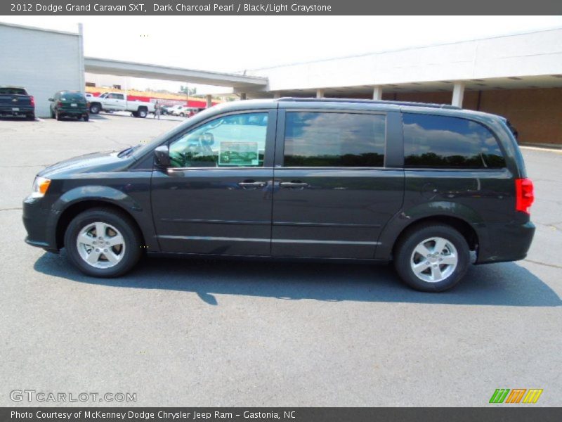 Dark Charcoal Pearl / Black/Light Graystone 2012 Dodge Grand Caravan SXT