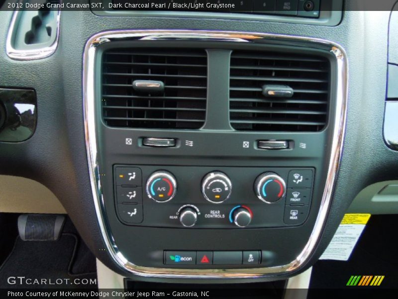 Dark Charcoal Pearl / Black/Light Graystone 2012 Dodge Grand Caravan SXT