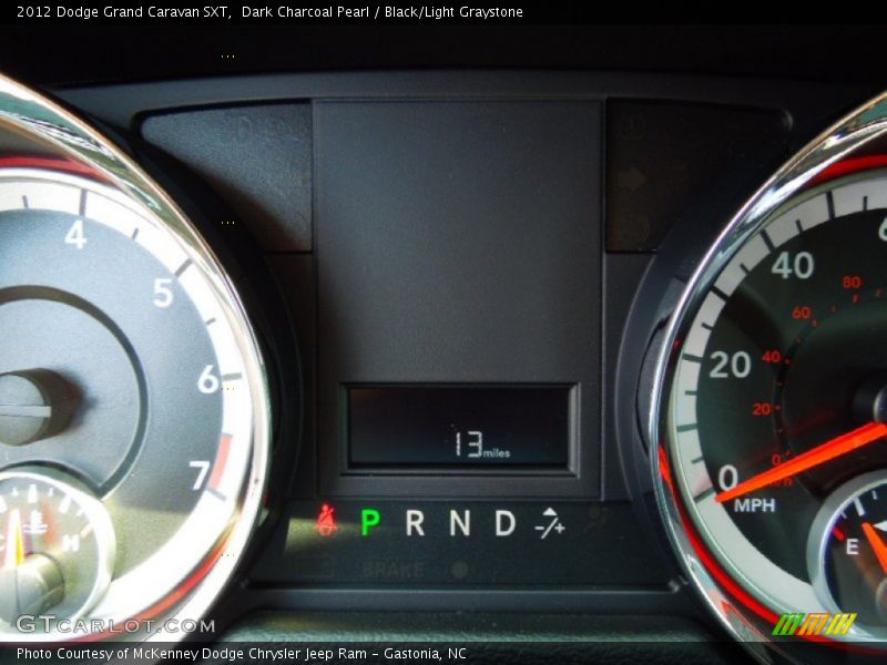 Dark Charcoal Pearl / Black/Light Graystone 2012 Dodge Grand Caravan SXT