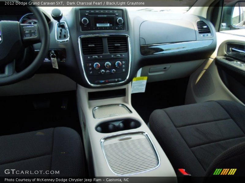 Dark Charcoal Pearl / Black/Light Graystone 2012 Dodge Grand Caravan SXT