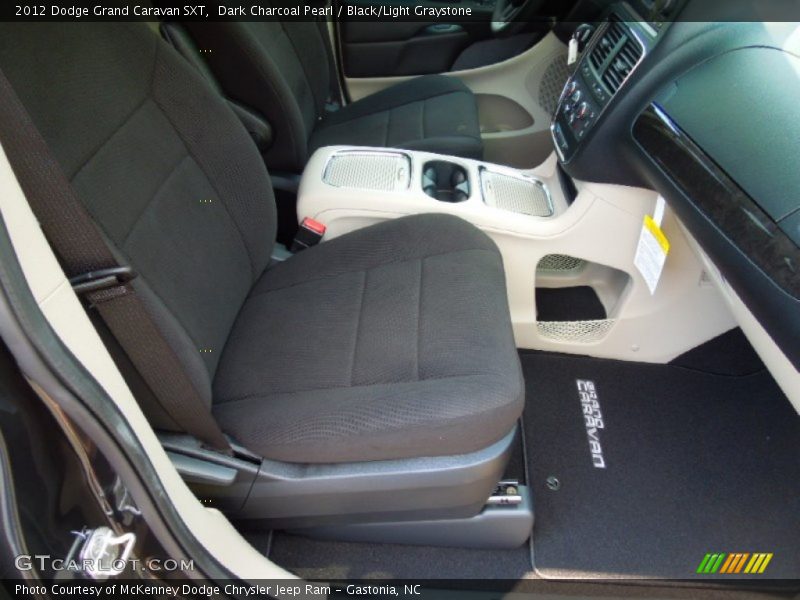 Dark Charcoal Pearl / Black/Light Graystone 2012 Dodge Grand Caravan SXT