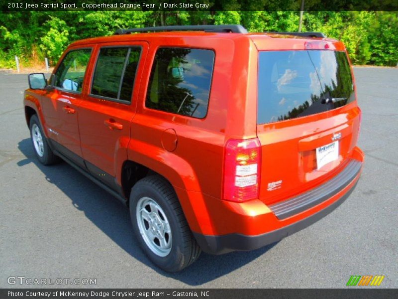 Copperhead Orange Pearl / Dark Slate Gray 2012 Jeep Patriot Sport